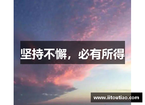 坚持不懈,必有所得